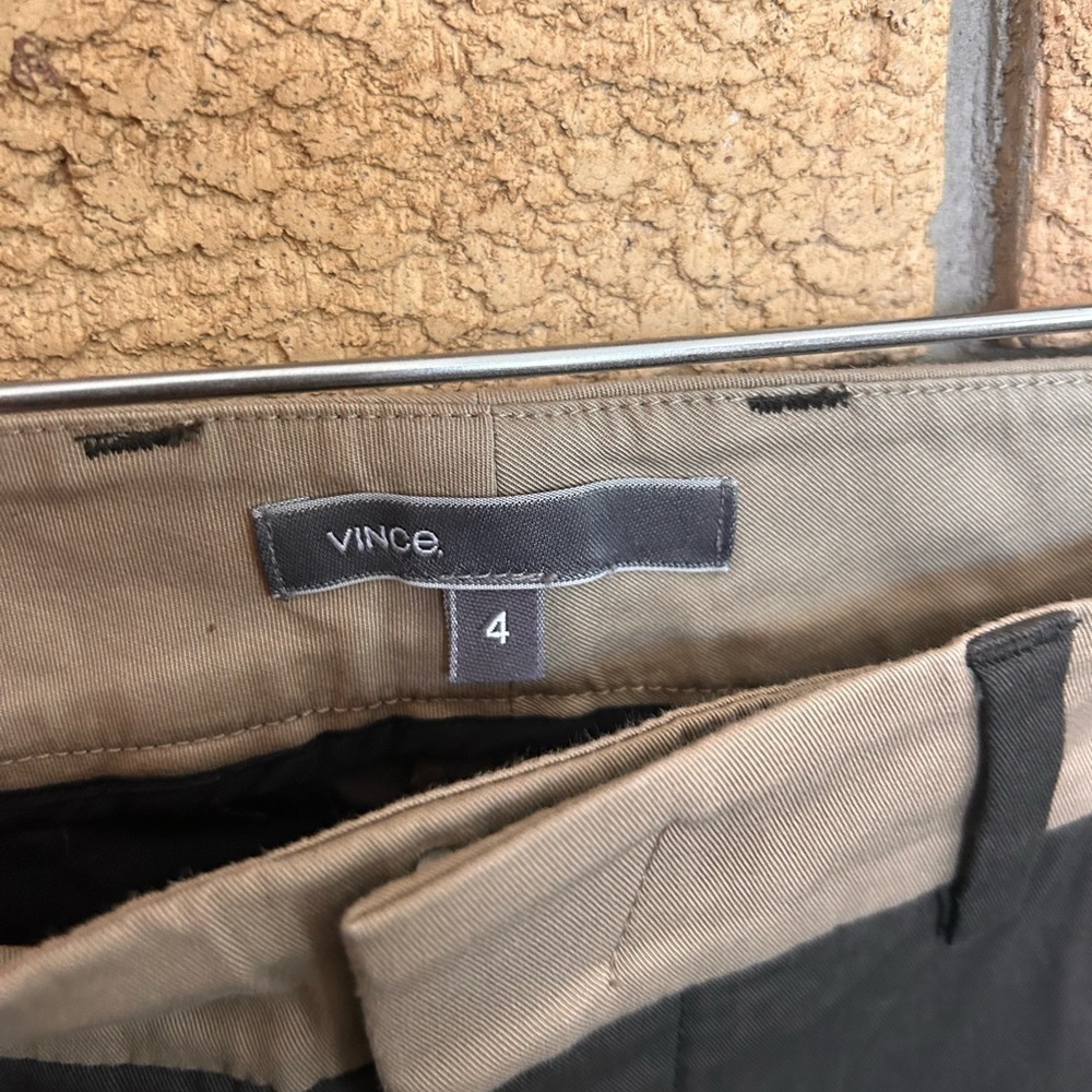 Vince Cotton Colorblock Blue Side Stripe Tuxedo Straight Leg Pants Size 4 - Picture 2 of 7